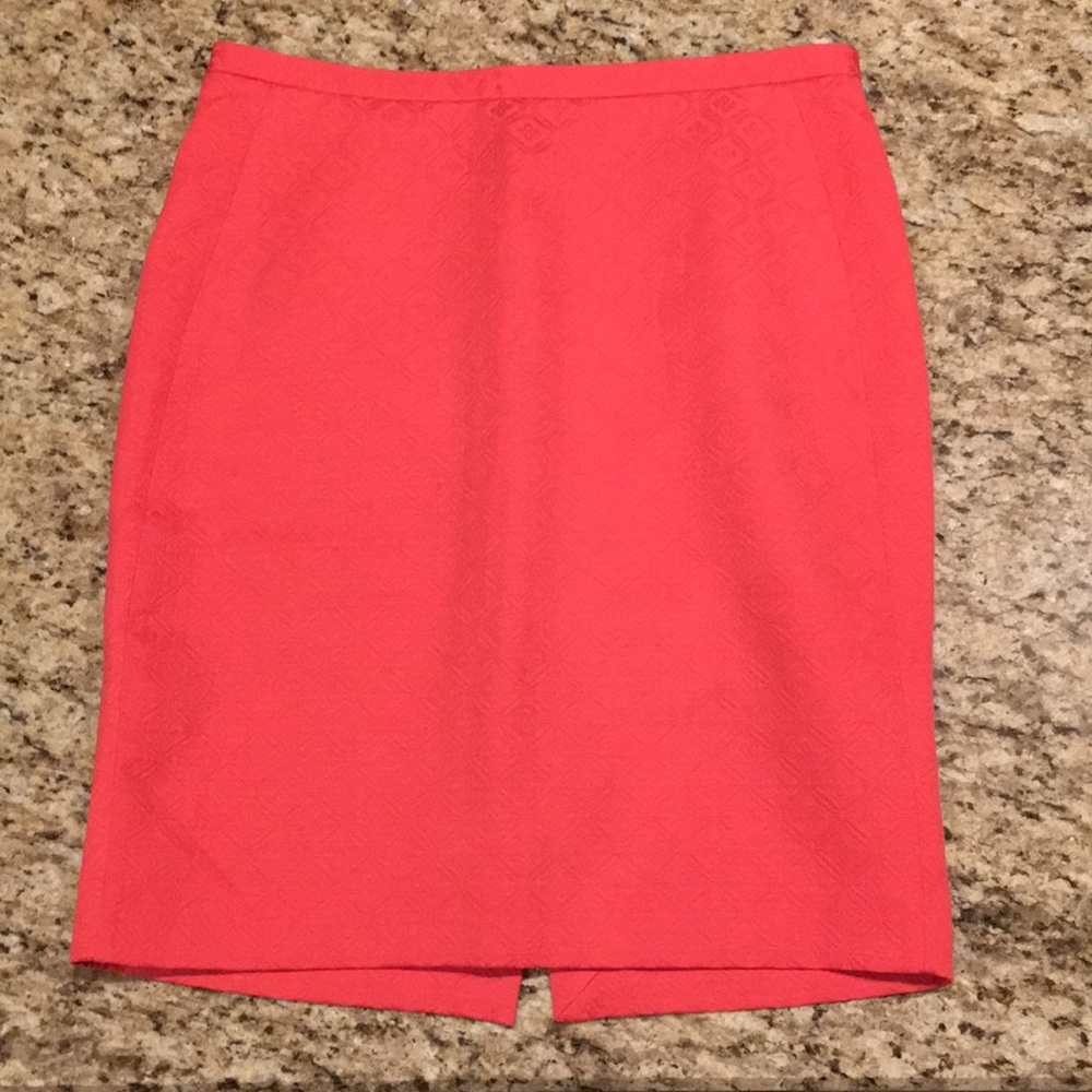 🍊The Limited salmon jacquard lined pencil skirt🍊